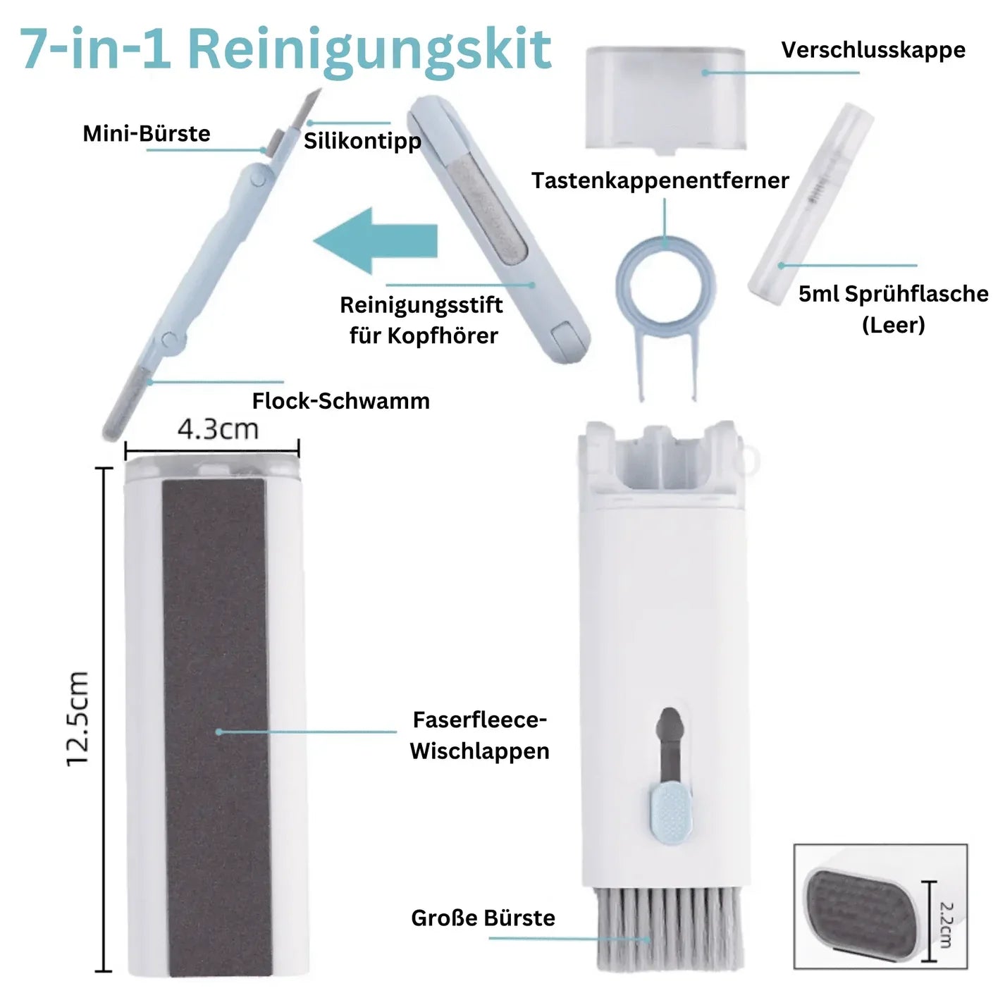  DIFRA - Kit de Limpieza 7-en-1